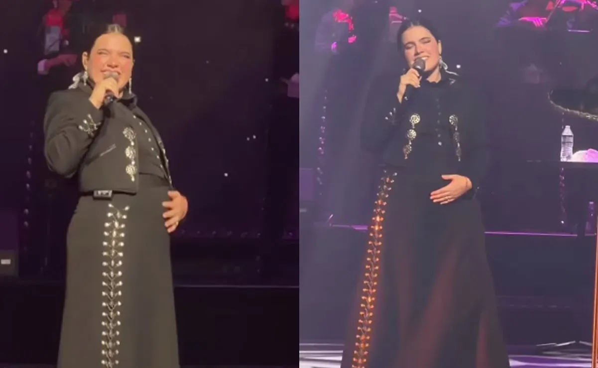 Camila Fernández, hija de Alejandro Fernández, anuncia que será mamá; lo revela en pleno concierto
