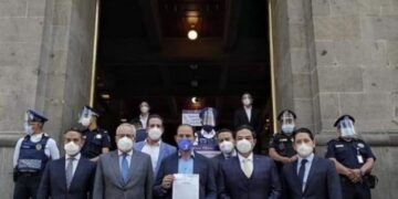Integrantes del PAN y Movimiento Ciudadano presentaron la acci