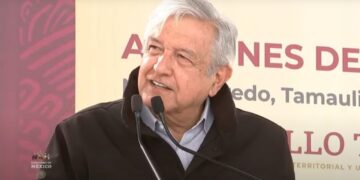 Por protestas, AMLO acorta su discurso en Nuevo Laredo, Tamaulipas