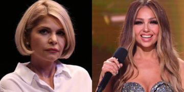Thalía e Itatí Cantoral imitan juntas a las famosas niñas del pastel. Foto; Getty Images