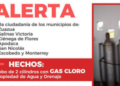 Emiten alerta por robo de dos cilindros con gas cloro en Nuevo León
