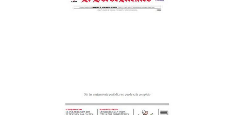 El Sol de México gana medalla de bronce en premios ÑH20 por portada sobre 8M