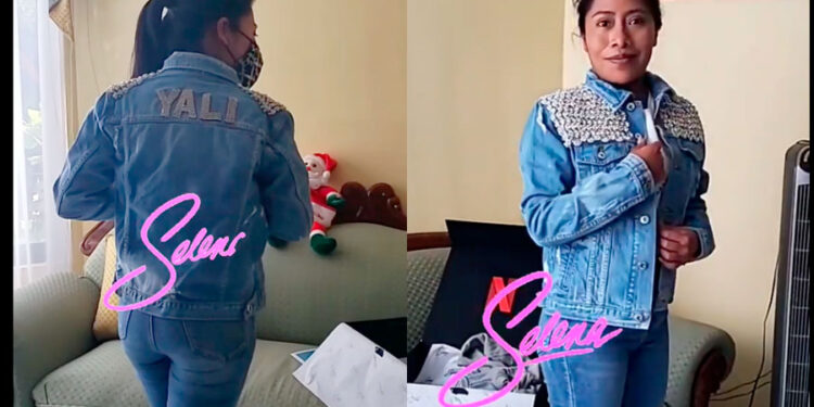 Yalitza con la chamarra de Selena