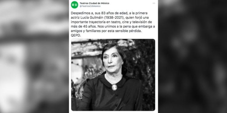 Lucía Guilmáin murió a los 83 años, informó su sobrino