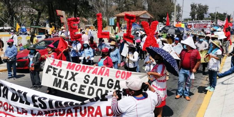 Concentra a cientos de manifestantes la mega marcha en apoyo a Félix Salgado