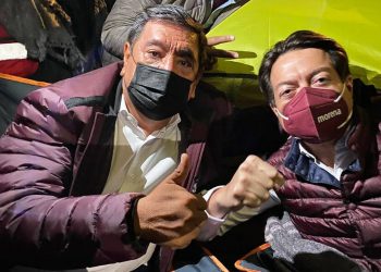 Mario Delgado se une a bloqueo del INE en apoyo a Salgado Macedonio - El Sol de México