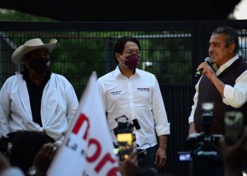 Raúl Morón y Mario Delgado llegan con Salgado al INE - El Sol de México