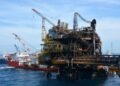 Plataforma petrolera de aguas someras Abkatun-A Permanente en el estrecho de Campeche el 02 de abril del 2015.