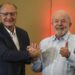 El expresidente Lula este viernes en São Paulo al presentar a Geraldo Alckmin, antiguo gobernador de derechas, como su candidato a vicepresidente.