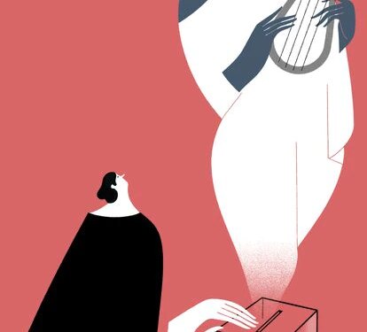 Mitologías políticas. Ilustación suplemento Ideas 17/04/22.