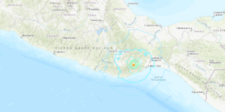 Sismo de 5,5 sacude Oaxaca, México