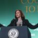 La vicepresidenta de Estados Unidos, KAmala Harris, durante su intervención de este martes en Washington.


