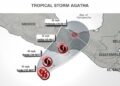 Una alerta de huracán está vigente en México mientras se forma la tormenta Agatha