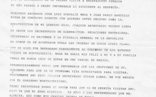 Desde 2019 AMLO mantiene comunicación con mama de “El Chapo”
