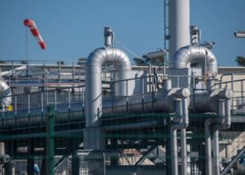 Imagen del gaseoducto Nord Stream en Lumbin, Alemania.