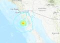 Sismo en Baja California, México.