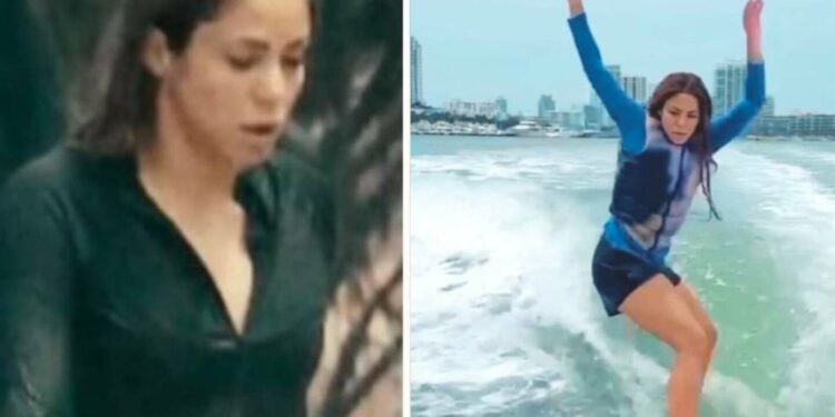 Shakira sufre fuerte accidente mientras surfeaba