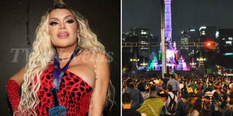 Festejos en el Ángel de la Independencia y Zona Rosa por el triunfo de Wendy Guevara en LCDLFM