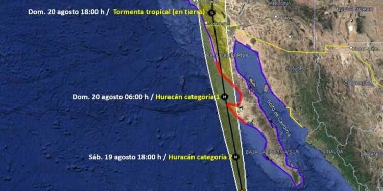 Hilary baja intensidad pero con lluvias fuertes - México
