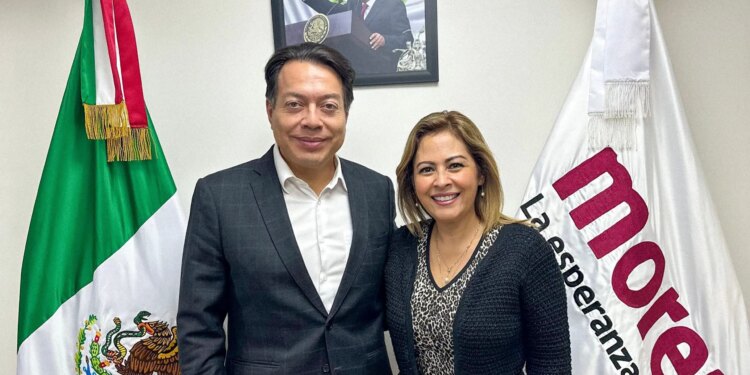 Sostiene Lucy Meza y Mario Delgado diálogo en favor de la 4T
