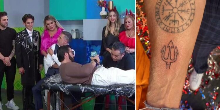 Team Infierno cumple su palabra y se tatúan en programa en vivo