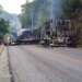 Violencia en Chiapas: Bloqueo y quema de vehículos