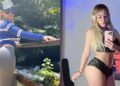 ¡Sin ropa interior! Influencer de Only Fans graba video "ligerita" en el Palacio de Bellas Artes