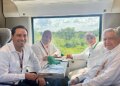 AMLO y empresarios inauguran Tren Maya.