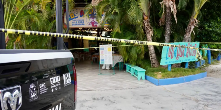 Balacera deja turista herida en Quinta Avenida.