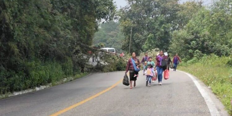 Bloqueos y acorralamiento en Oxchuc, Chiapas