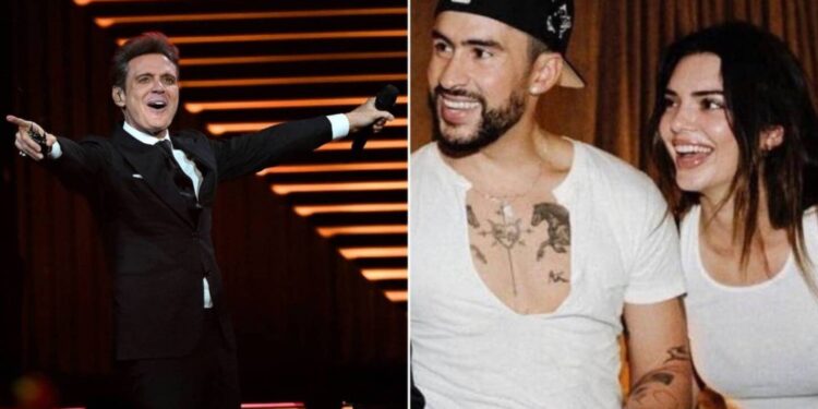 Bad Bunny y Kendal Jenner son captados en concierto de Luis Miguel