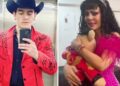 Maribel Guardia se conmueve con oso de peluche vestido y con la voz de Julián Figueroa
