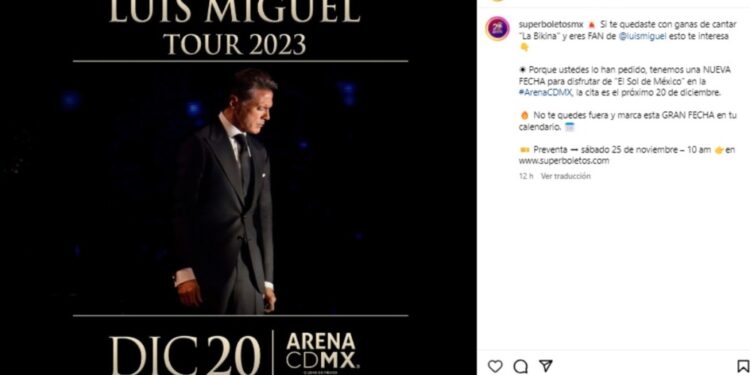 Luis Miguel anuncia nueva fecha en CDMX