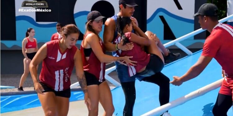 Diana Laura Núñez abandonó Exatlón México entre lágrimas tras sufrir una lesión: el video del momento