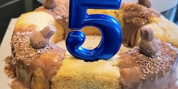 Con este pastel celebraron los cinco meses de León