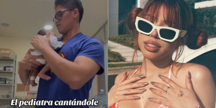 Un pediatra usa la canción de Yeri Mua para calmar a un bebé: el video viral