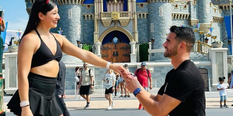 Heber Gallegos y su novia