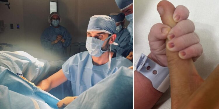 Pedro Prieto le da la bienvenida a su segundo bebé con tiernas fotos del nacimiento