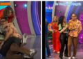¡Trágame, tierra! Esta fue la incómoda caída de Luz Elena González y El Capi Pérez en Venga la alegría: VIDEO