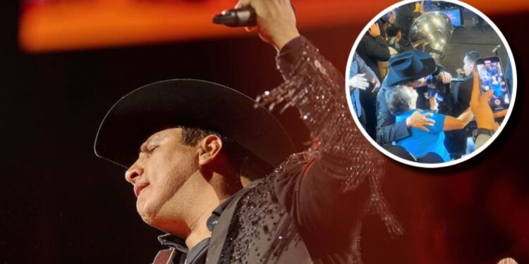 Una vendedora de papas se hizo viral por 'cumplir su sueño' de besar a Julión Álvarez en pleno concierto: VIDEO