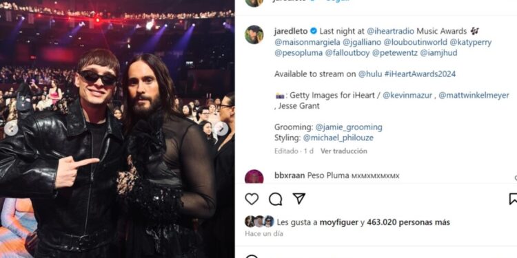 Peso Pluma y Jared Leto