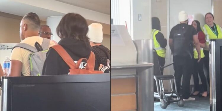 Un viajero hizo el 'truco de la almohada' para no pagar exceso de equipaje, pero algo le salió mal: el VIDEO viral