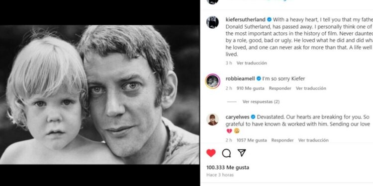 el hijo de donald sutherland Snow actor de los juegos del hambre