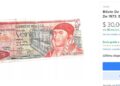 billete de 20 pesos se vende en 30 mil