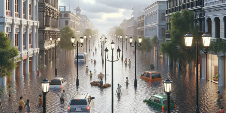 Inmersos en agua, en Obregón.