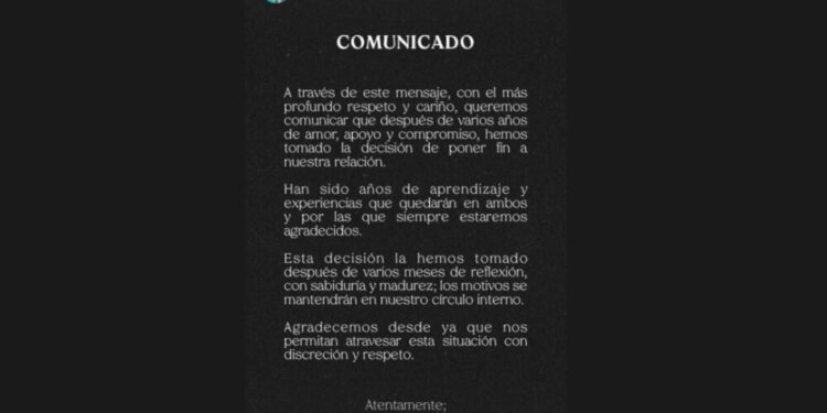 gabriel soto e irina baeva comunicado