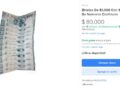 billete de mil pesos que se venden en mercado libre