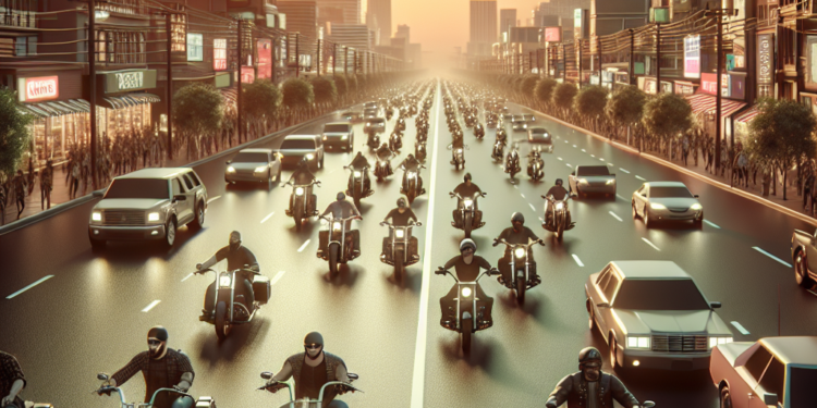 Motos avanzan en Tlalpan.