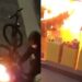 hombre incendio barberia