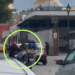 ¡Tremendo! Fuerte pelea entre taxista y motociclista casi termina en tragedia: VIDEO